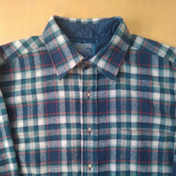 Vintage Pendleton Flannel Wool Button Down Shirt - Picture 1 of 6